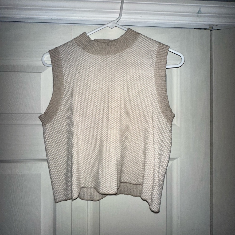 Rachel Zoe Beige Sleeveless Knit Tank